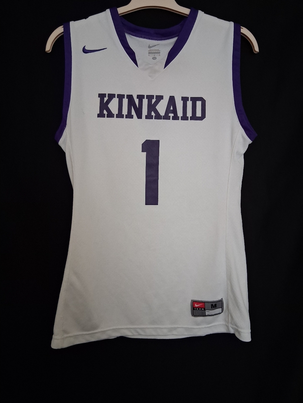 Nike White Team Basketball Jersey Patch Detail